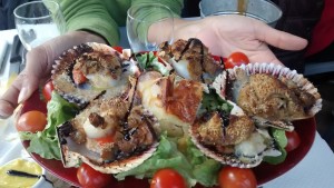 Les Saint-Jacques gratinées au foie gras